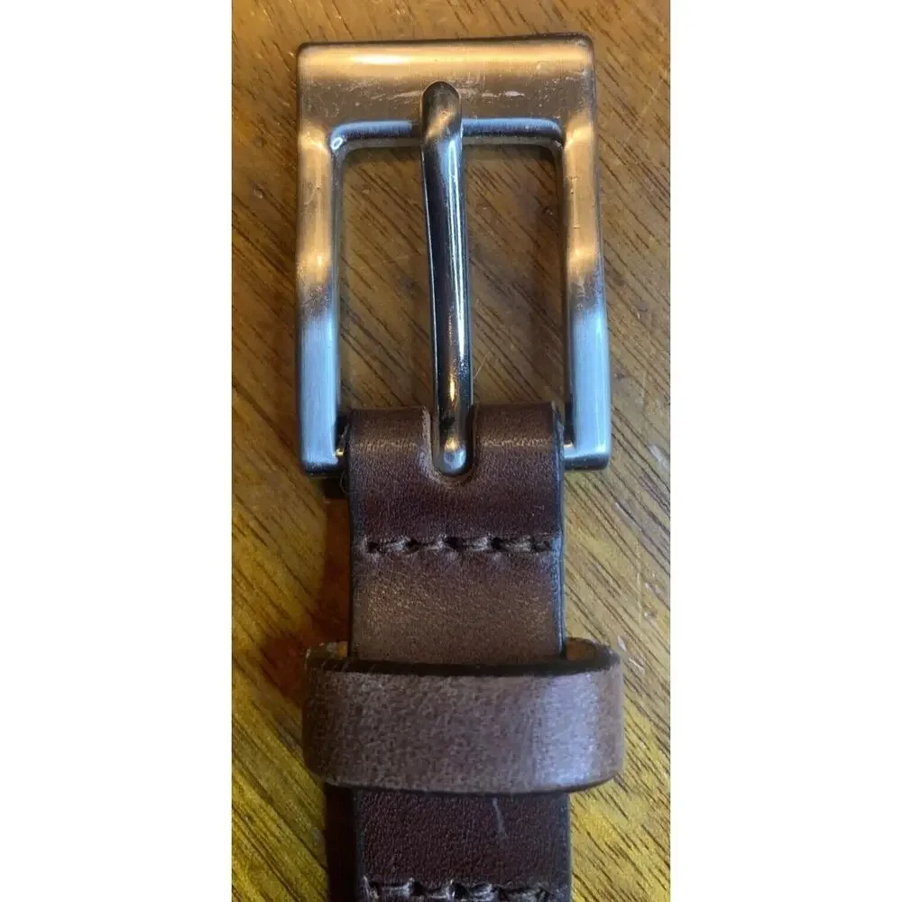 Genuine‎ Italian Leather Narrow Brown Belt Size 29